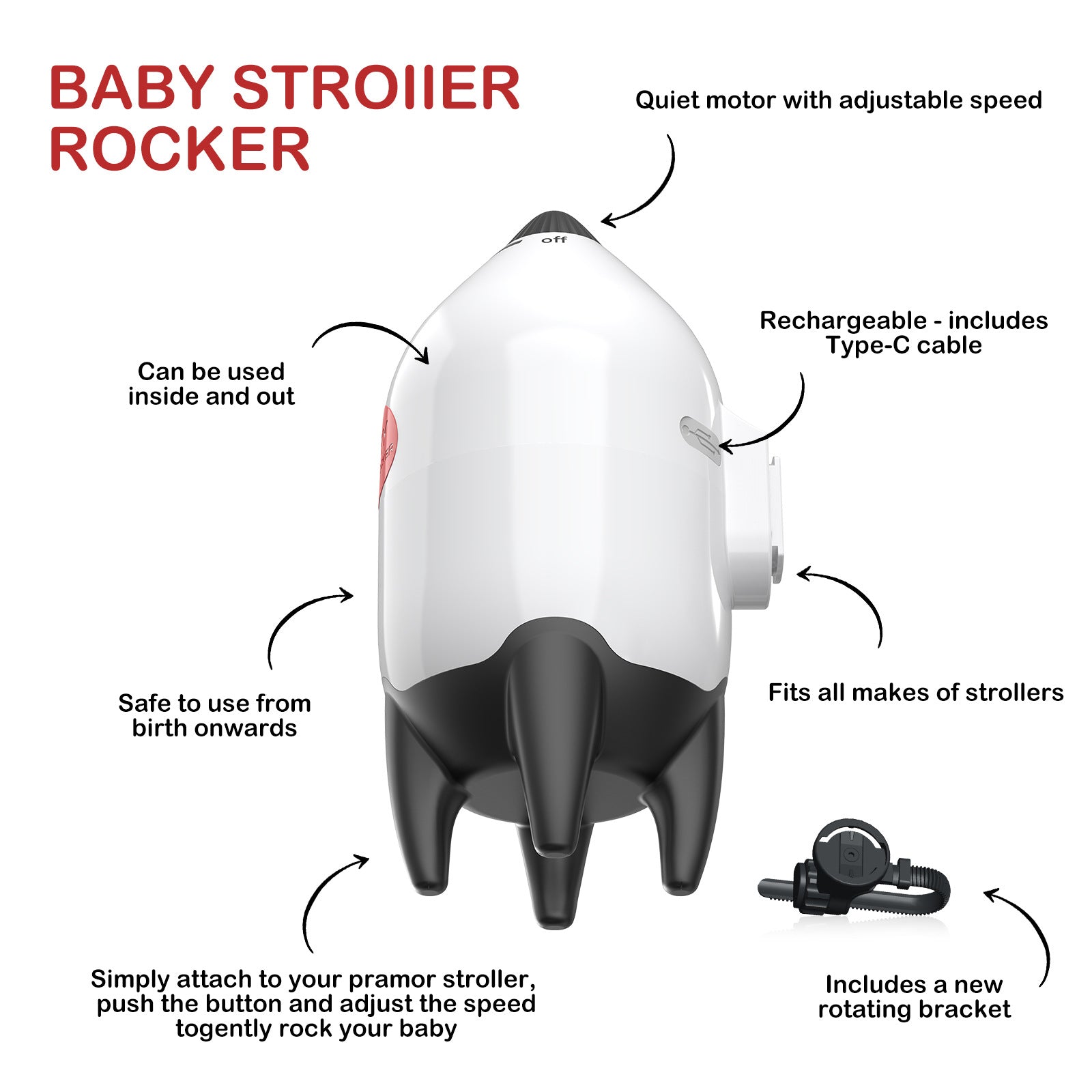 Portable Stroller Shake Aid Sleep Shakable  Dream Tech Sleep