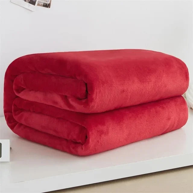 Super Soft Coral Fleece Blanket | Lightweight Solid Flannel Throws  Dream Tech Sleep