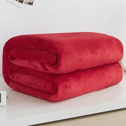 Super Soft Coral Fleece Blanket | Lightweight Solid Flannel Throws  Dream Tech Sleep