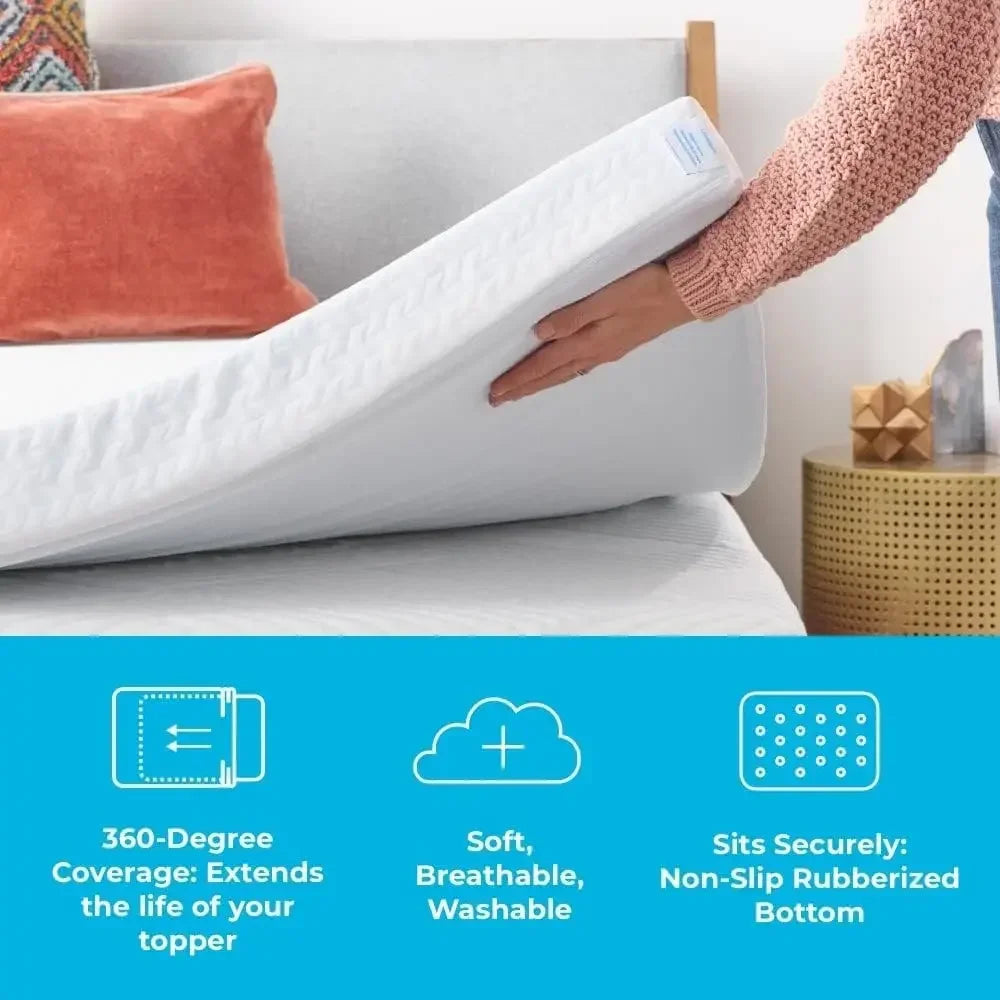 Gel Infused Memory Foam Mattress Topper – Cooling Full Mattress Pad  Dream Tech Sleep