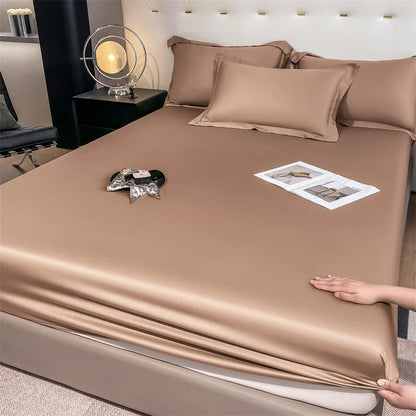 Bamboo Bed Sheet Set | Luxury Organic Fitted & Flat Sheets, Pillowcase for Double, Queen, King Size  Dream Tech Sleep