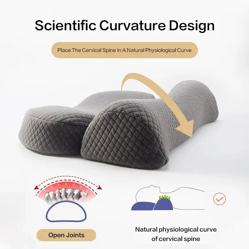 Cervical Pillow, Memory Foam Contour Pillow, Bed Pillows for Side Sleeper Ergonomic Orthopedic Sleeping Pillow  Dream Tech Sleep