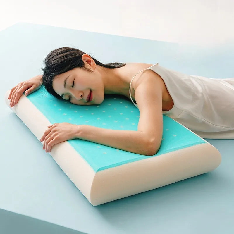 1pcs Gel Memory Foam Pillow with Slow Rebound & Cooling Effect Orthopedic Neck Support Pillow for Sleeping Ergonomic Design  My Store