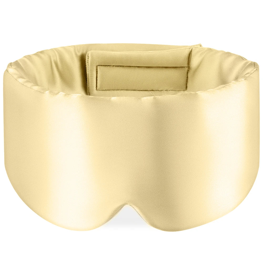 100% Mulberry Silk Sleeping Mask Eyepatch Blocking Light Eyemask Soft Padded Travel Sleeping Aid for Sleep Patch Slaapmasker  My Store