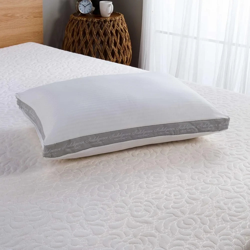 Side Sleeper Pillow 36"x20" King for Side Sleepers and Those Who Want A More Firm Full Pillow REMOVABLE DAMASK COVER  Dream Tech Sleep