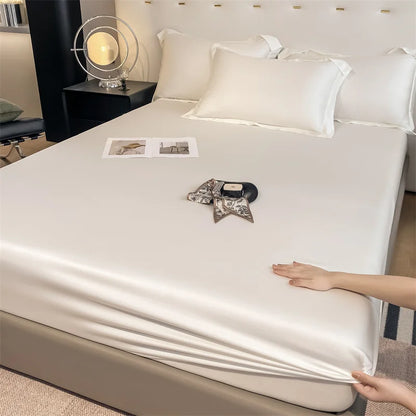 Bamboo Bed Sheet Set | Luxury Organic Fitted & Flat Sheets, Pillowcase for Double, Queen, King Size  Dream Tech Sleep