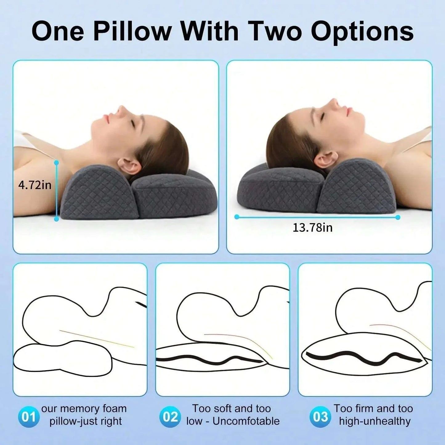 Adjustable Memory Foam Neck Pillow  Dream Tech Sleep