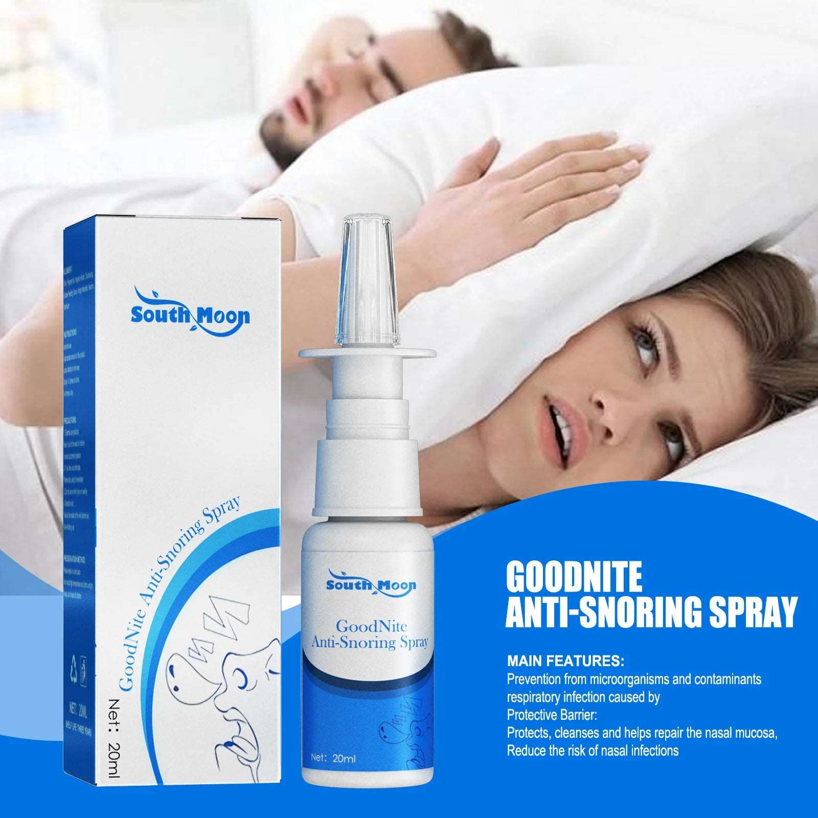 Anti Snoring Nasal Spray | Herbal Snore Relief & Nose Care  Dream Tech Sleep