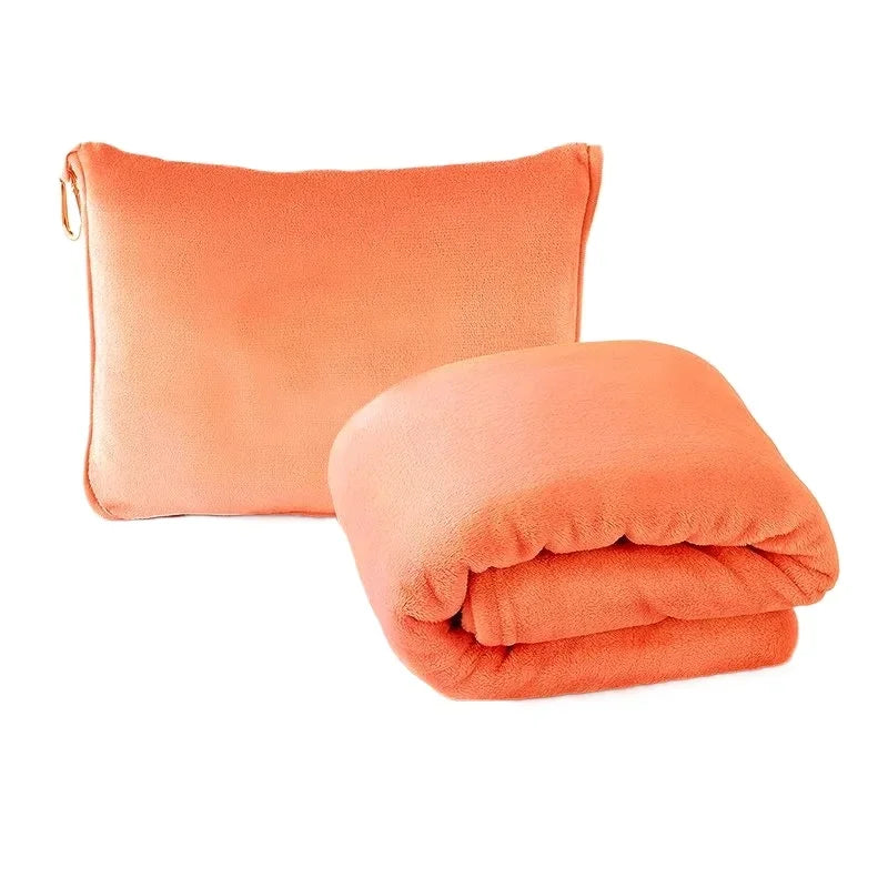 Coral Fleece Airplane Blankets Soft Warm Fluffy Multi Functional Portable Cuddle Cution Pillow 2 in 1 Travel Blankets  My Store