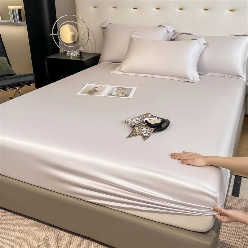 Bamboo Bed Sheet Set | Luxury Organic Fitted & Flat Sheets, Pillowcase for Double, Queen, King Size  Dream Tech Sleep