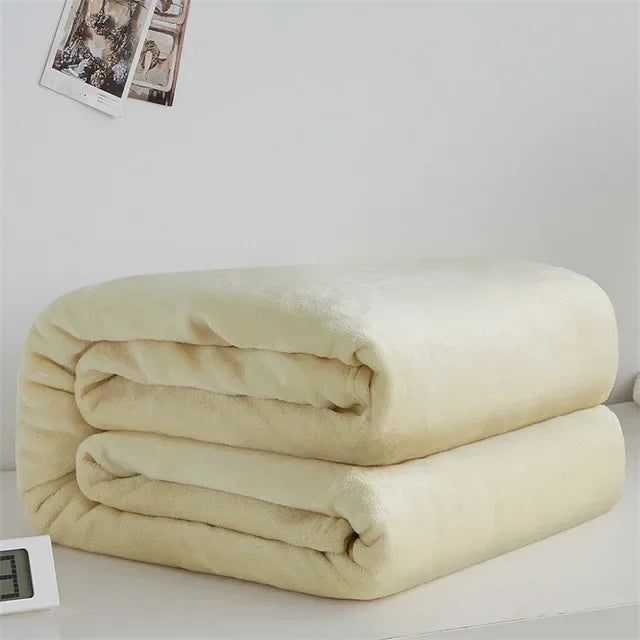Super Soft Coral Fleece Blanket | Lightweight Solid Flannel Throws  Dream Tech Sleep