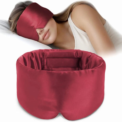 Silk Sleep Mask Soft Pressureless Sleeping Mask 100% Mulberry Silk for Eye Skin Anti Wrinkles,Adjustable Wide Velcro Ear Cover  My Store