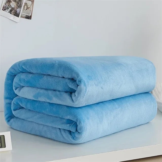 Super Soft Coral Fleece Blanket | Lightweight Solid Flannel Throws  Dream Tech Sleep