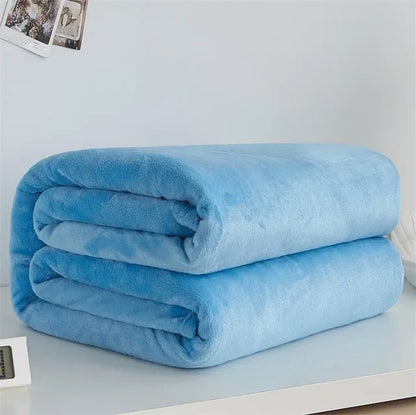 Super Soft Coral Fleece Blanket | Lightweight Solid Flannel Throws  Dream Tech Sleep
