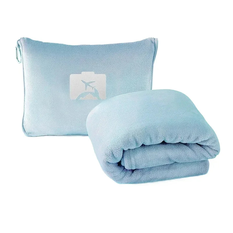 Coral Fleece Airplane Blankets Soft Warm Fluffy Multi Functional Portable Cuddle Cution Pillow 2 in 1 Travel Blankets  My Store