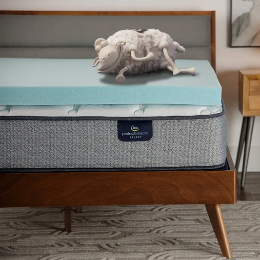 ThermaGel Cooling Memory Foam Mattress Topper | 3 Inch, King Size, Blue  Dream Tech Sleep
