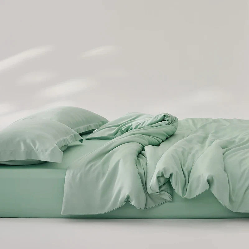 Organic Bamboo Summer Bedding Set | Luxury Bed Sheets Queen, King Size  Dream Tech Sleep