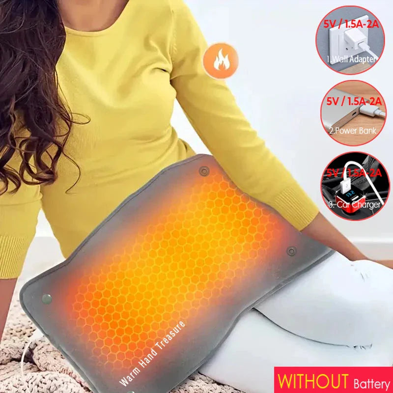 New Graphene Quick Heating Warming Pad with Adjustable Temperature and Timing USB Power Supply Office and Home Warming Handbags  Dream Tech Sleep