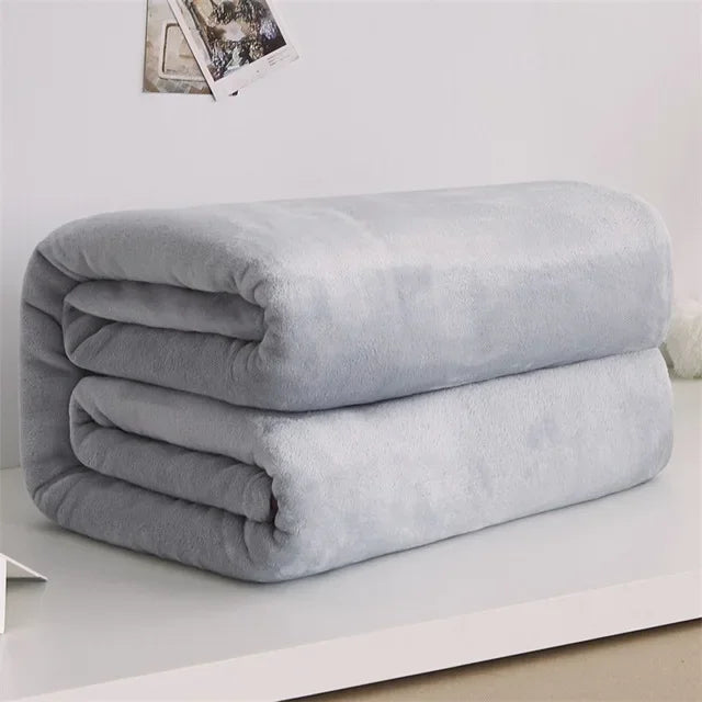 Super Soft Coral Fleece Blanket | Lightweight Solid Flannel Throws  Dream Tech Sleep