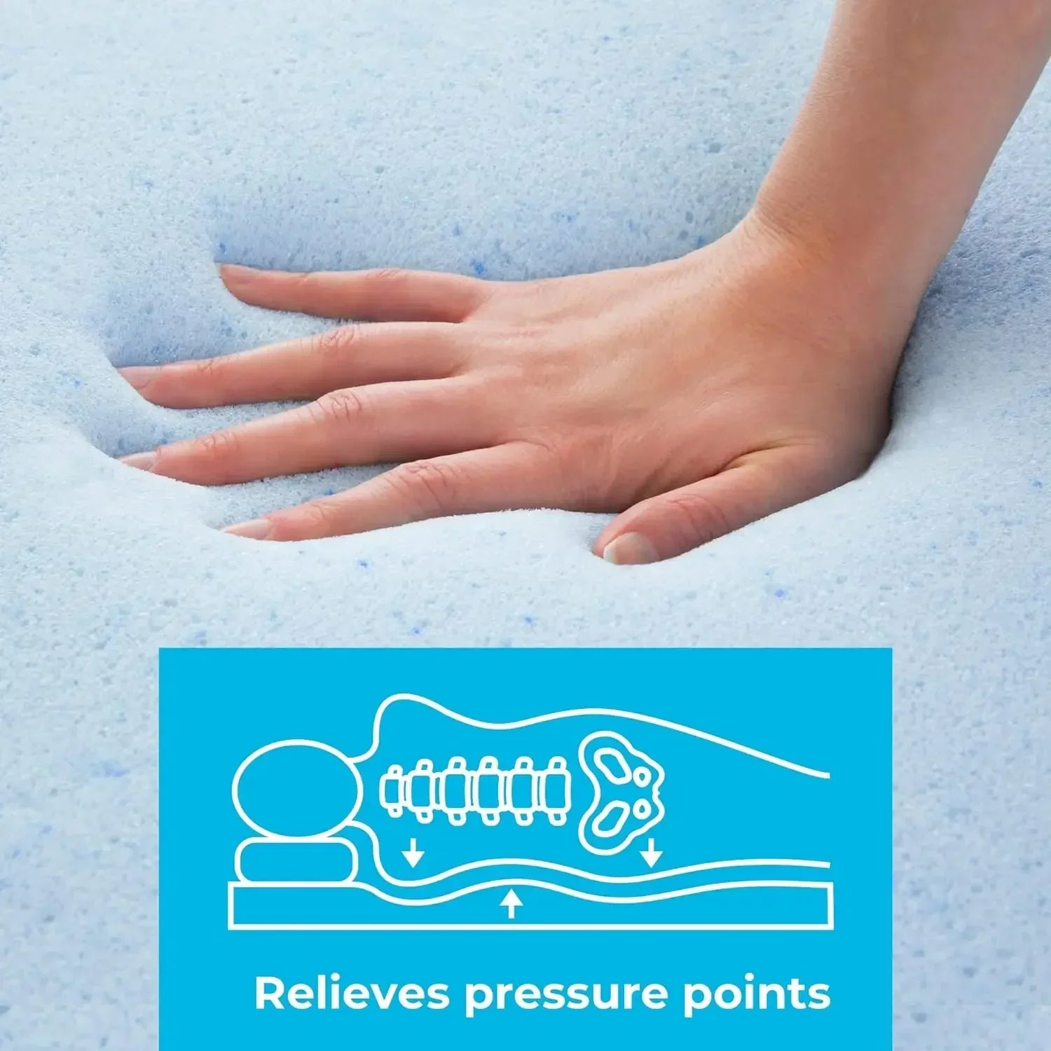 Gel Infused Memory Foam Mattress Topper – Cooling Full Mattress Pad  Dream Tech Sleep