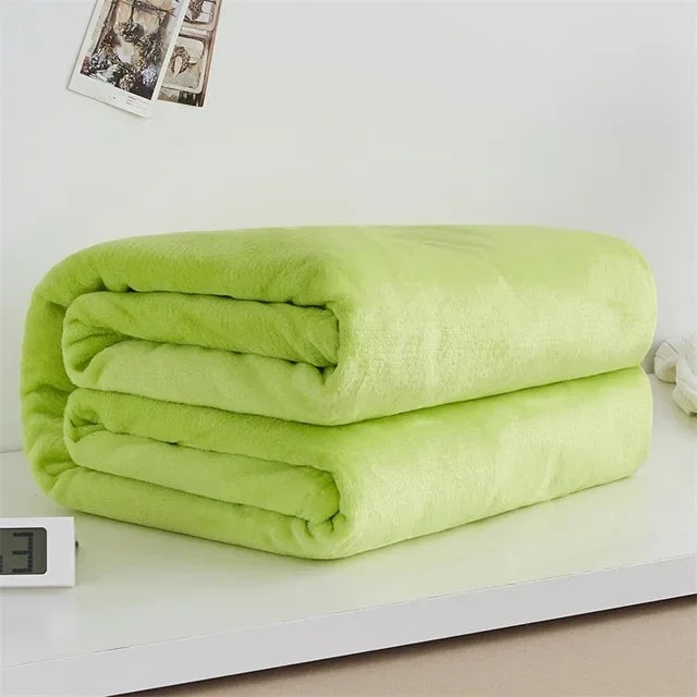 Super Soft Coral Fleece Blanket | Lightweight Solid Flannel Throws  Dream Tech Sleep