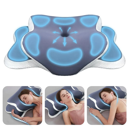 Memory Foam Pillow Cervical Pillow Neck Pain Relief Contour Ergonomic Orthopedic Neck Support for Side Back Stomach Sleeper Gift  Dream Tech Sleep