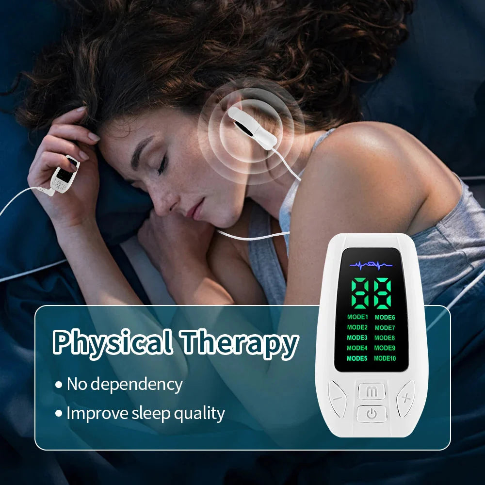 10 Modes Sleep Aid Device Microcurrent CES Sleeping Instrument Insomnia Anxiety Depression Machine Fast Sleeping Health Care  Dream Tech Sleep