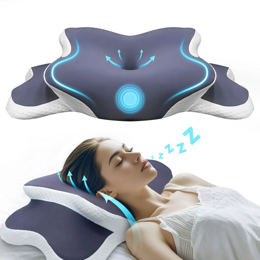 Memory Foam Pillow Cervical Pillow Neck Pain Relief Contour Ergonomic Orthopedic Neck Support for Side Back Stomach Sleeper Gift  Dream Tech Sleep