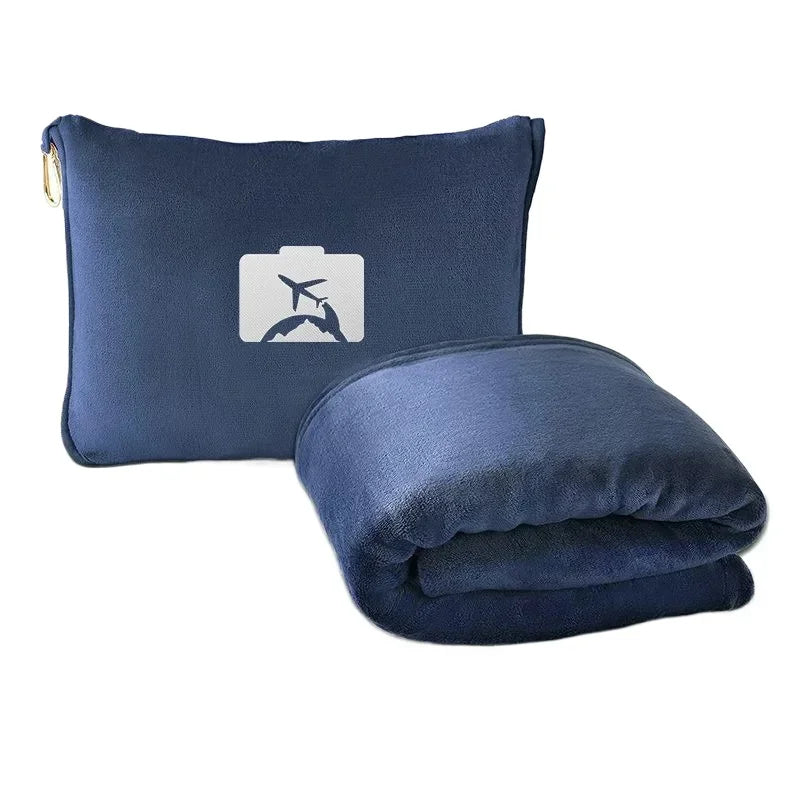 Coral Fleece Airplane Blankets Soft Warm Fluffy Multi Functional Portable Cuddle Cution Pillow 2 in 1 Travel Blankets  My Store