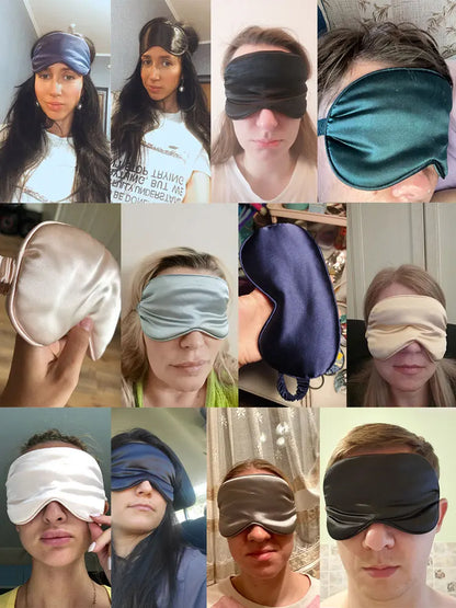 Imitated Silk Eye Mask | Breathable, Soft Comfort for Sleep & Travel  Dream Tech Sleep