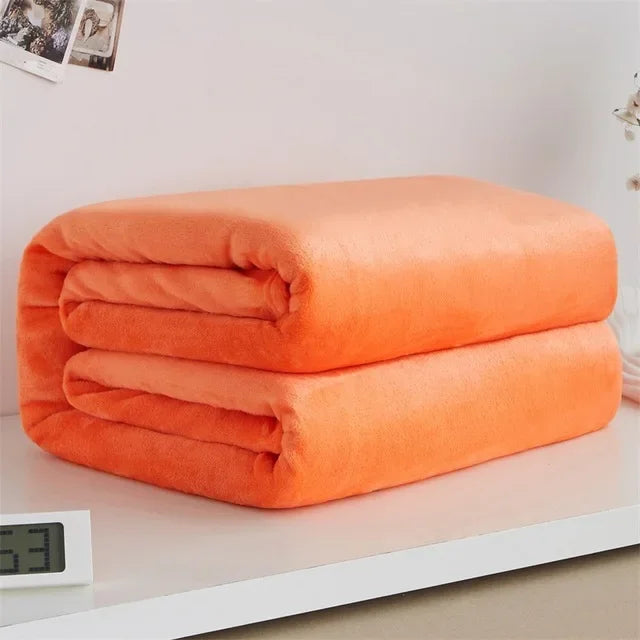 Super Soft Coral Fleece Blanket | Lightweight Solid Flannel Throws  Dream Tech Sleep