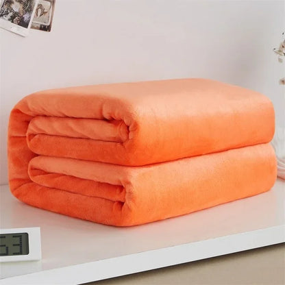 Super Soft Coral Fleece Blanket | Lightweight Solid Flannel Throws  Dream Tech Sleep