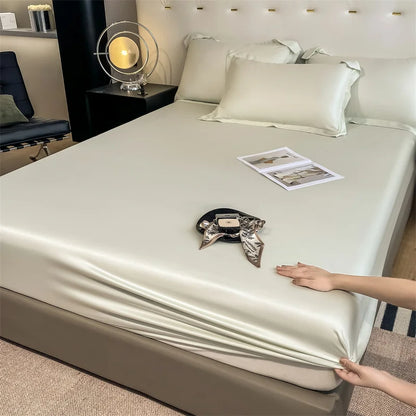 Bamboo Bed Sheet Set | Luxury Organic Fitted & Flat Sheets, Pillowcase for Double, Queen, King Size  Dream Tech Sleep