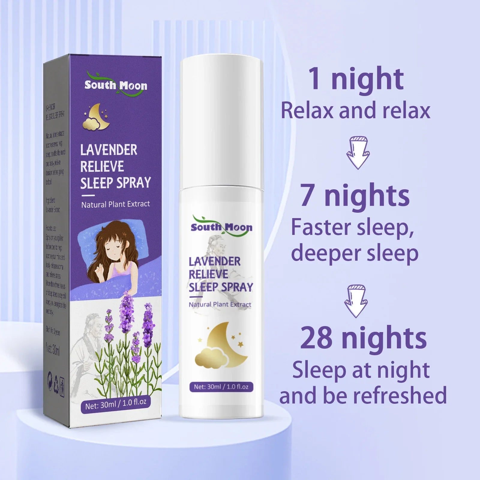 Lavender Insomnia Spray | Natural Plant Extract for Stress Relief  Dream Tech Sleep