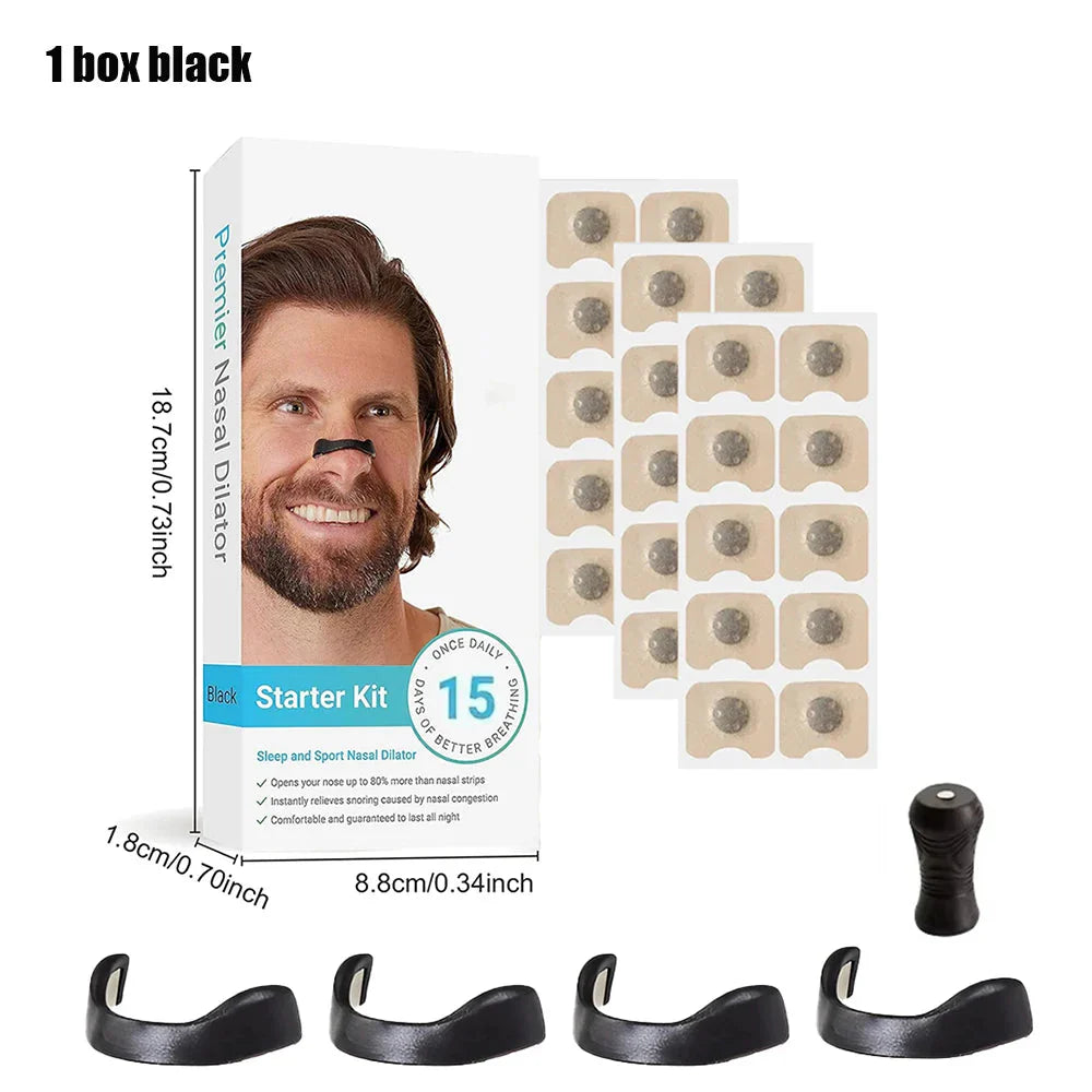 Skin Safe Nasal Strips,Nasal Dilator Intake Breathing Nasal Strip Starter Kit Boost Oxygen Reduce Snoring,Magnetic Nose Strips  Dream Tech Sleep