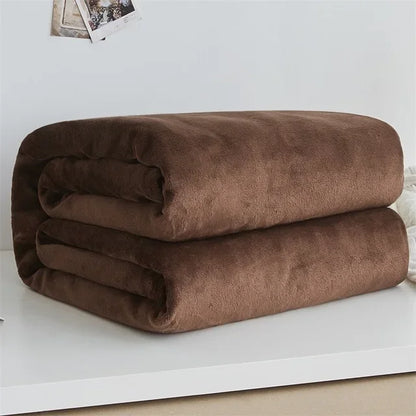 Super Soft Coral Fleece Blanket | Lightweight Solid Flannel Throws  Dream Tech Sleep