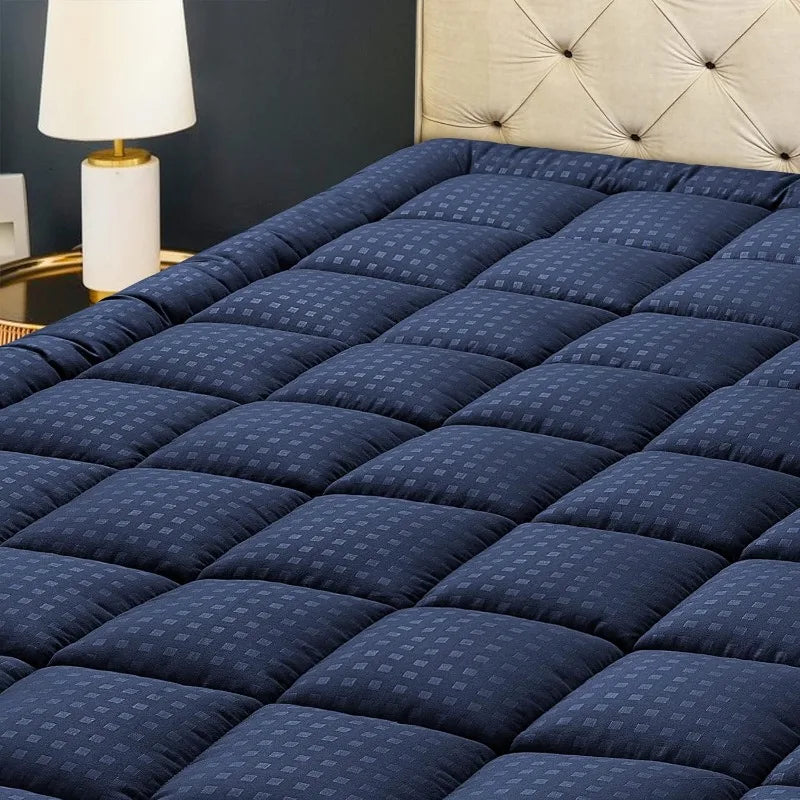 Quilted Fitted Mattress Pad Protector | Cooling, Pillow Top, Breathable & Fluffy Soft Topper  Dream Tech Sleep