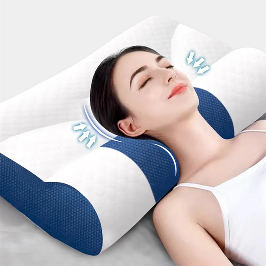 Ergonomic Goose Down Pillow with Memory Foam for Cervical Support  Dream Tech Sleep