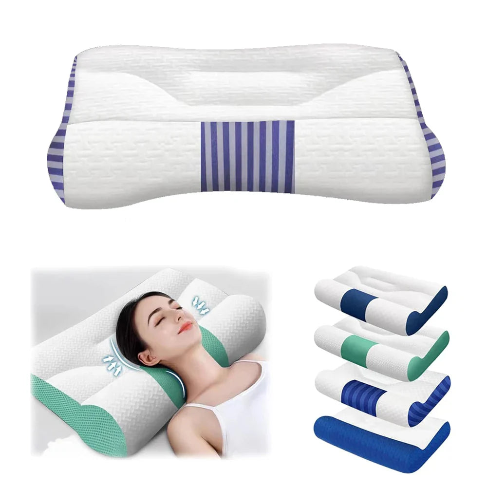 Ergonomic Goose Down Pillow with Memory Foam for Cervical Support  Dream Tech Sleep