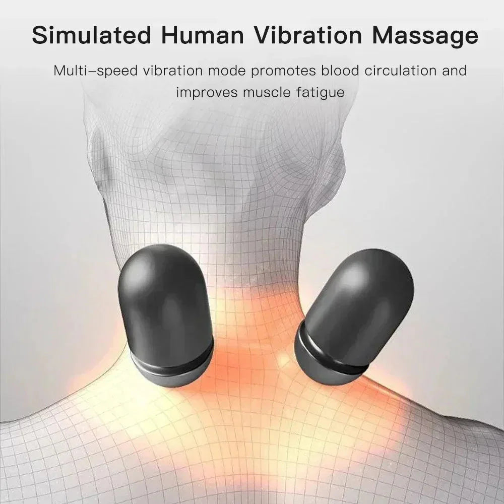 Okayso Electric Neck Massager Cervical Pillow Hot Compress Neck Stretch Heating Vibration Neck Shoulder Massage Traction Pillow  Dream Tech Sleep