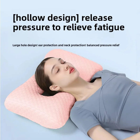 Polyester Cotton Beauty Pillow Anti-Aging Face Care Side Sleep Prevention Ear Pressure Relief Deep Sleep Support Adult Insomnia  Dream Tech Sleep