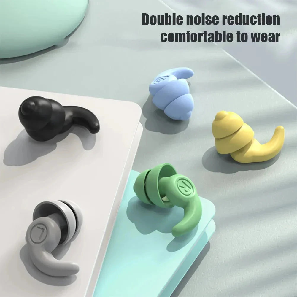 Anti Noise Silicone Earplug Sleep Noise Reduction Ear Plug Canceling Soundproof Ear Plugs Waterproof Swimming Soft Ear Protector  Dream Tech Sleep