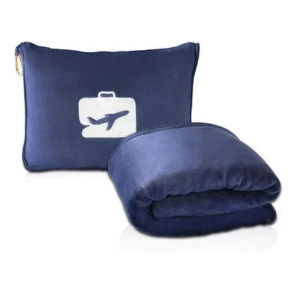 Coral Fleece Airplane Blankets Soft Warm Fluffy Multi Functional Portable Cuddle Cution Pillow 2 in 1 Travel Blankets  My Store