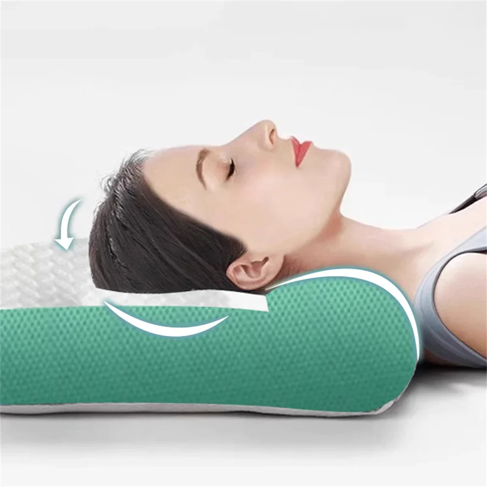 Ergonomic Goose Down Pillow with Memory Foam for Cervical Support  Dream Tech Sleep