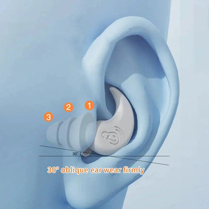 Anti Noise Silicone Earplug Sleep Noise Reduction Ear Plug Canceling Soundproof Ear Plugs Waterproof Swimming Soft Ear Protector  Dream Tech Sleep