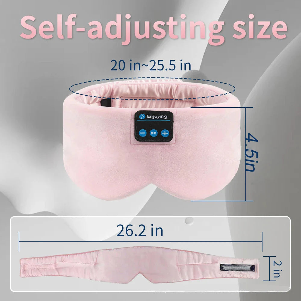 Soft Sleep Mask Bluetooth Wireless Headphones Sleeping Headphones Adjustable Music Eye Mask Silk for Sleeping Mask EyeMask Sleep  Dream Tech Sleep