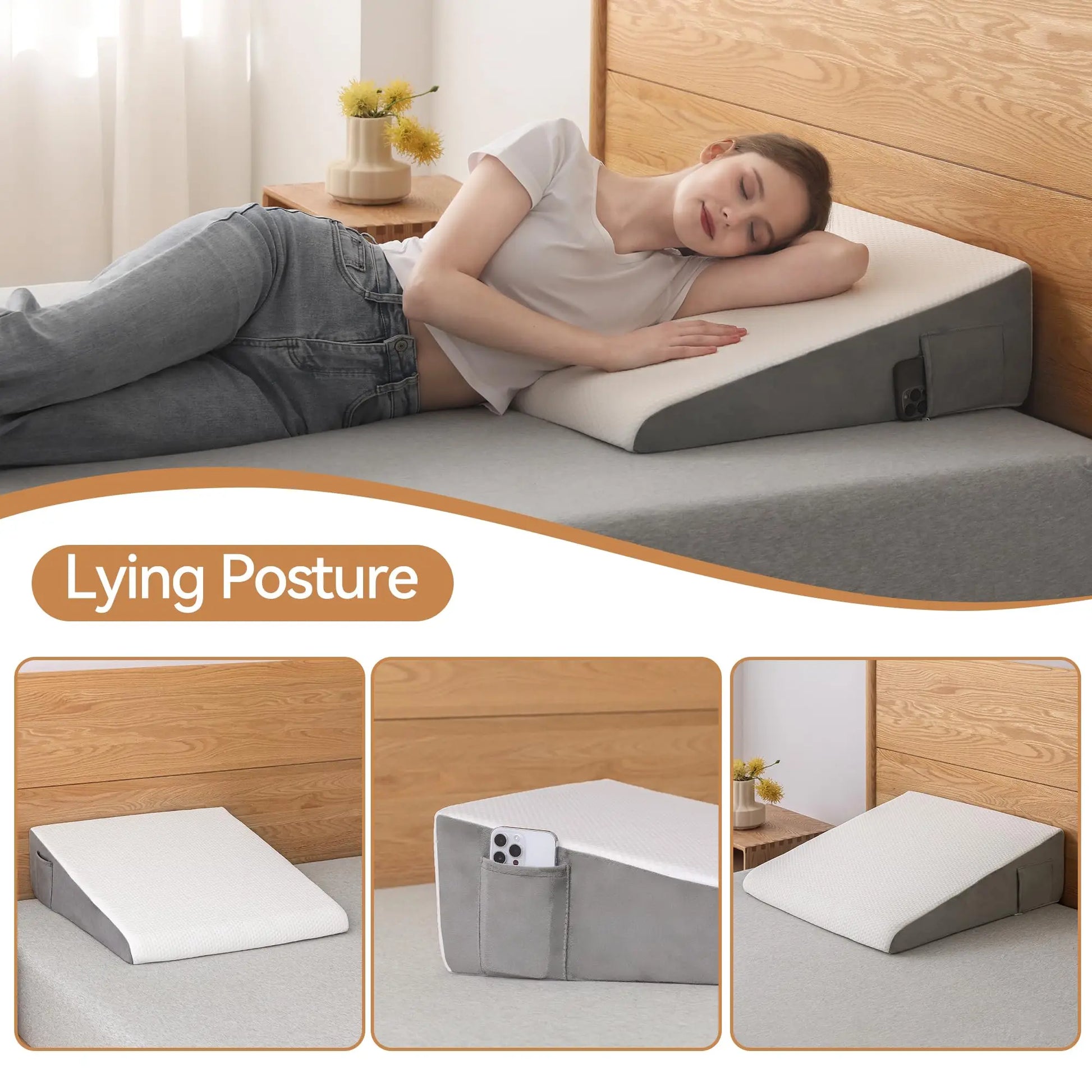 Memory Foam Wedge Pillow for Acid Reflux Relief  Dream Tech Sleep