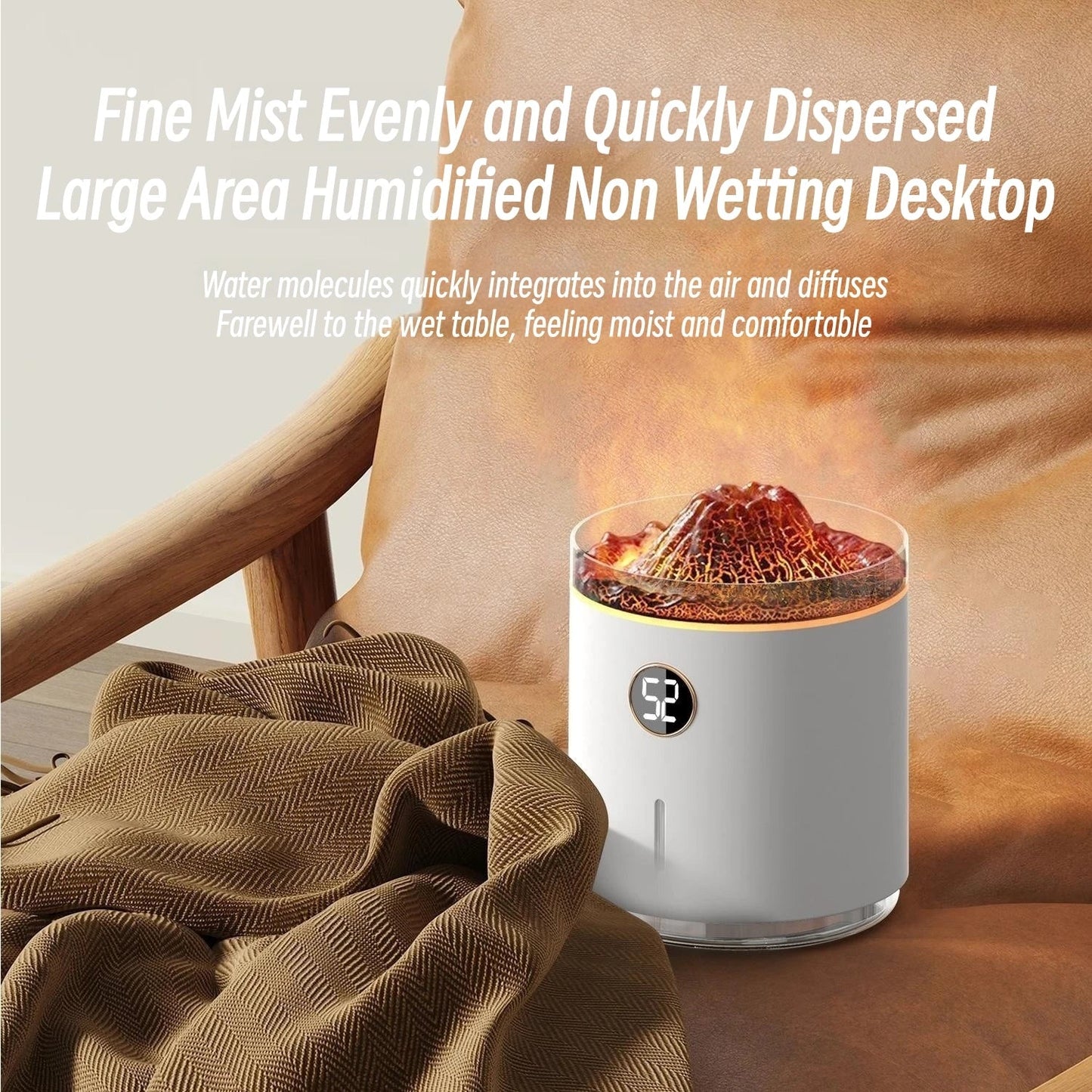 Volcano Flame Essential Oil Aroma Diffuser 350ML  Dream Tech Sleep