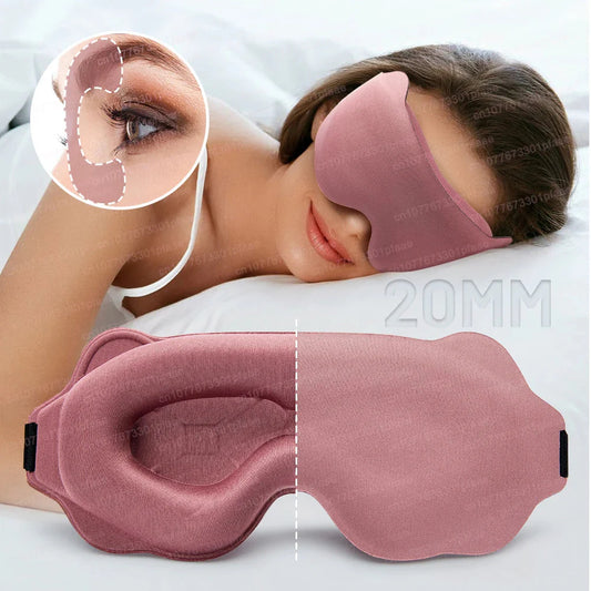 3D Sleep Mask Sleeping Aid Blindfold Block Out Light Portable Soft Memory Foam Face Mask Eyeshade Comfort Three Dimension Design  Dream Tech Sleep
