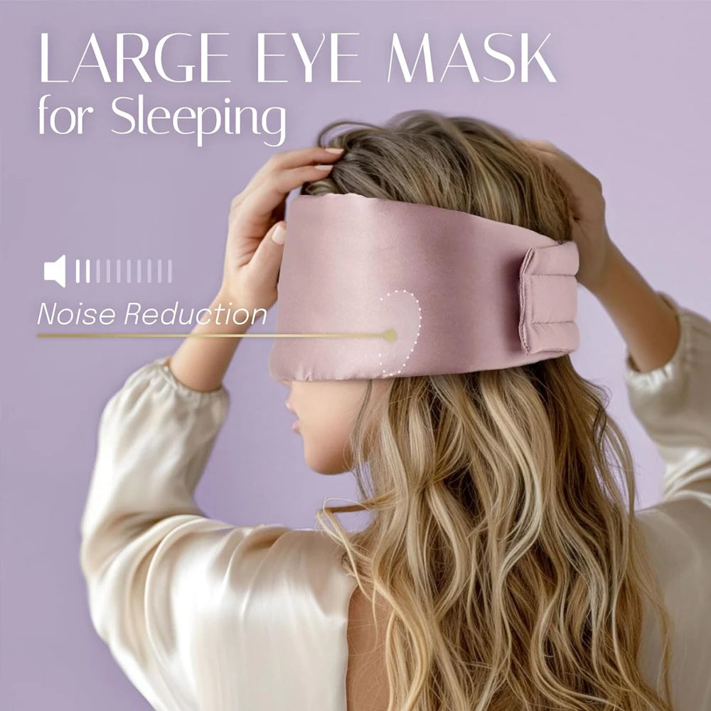 100% Mulberry Silk Sleeping Mask Eyepatch Blocking Light Eyemask Soft Padded Travel Sleeping Aid for Sleep Patch Slaapmasker  My Store